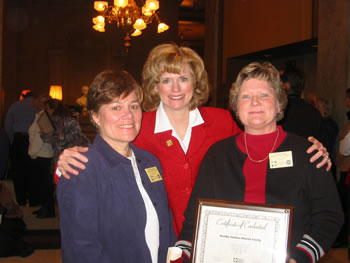 Peggy Welch with two ladies