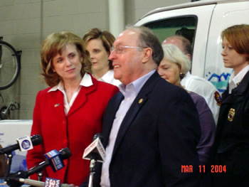 Peggy with Senator Tom Wyss